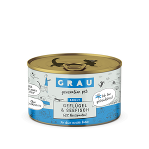 Grau Katze Geflügel & Seefisch