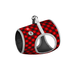Hundegeschirr Collar WAUDOG Clothes "Plaid red" mit QR-Pass