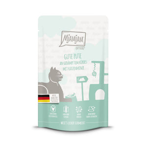 MjAMjAM Quetschies leckere gute Pute an gedämpftem Kürbis
