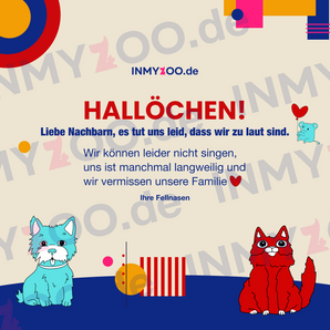 Schade, dass wir laut sind (hund & katze) - Poster