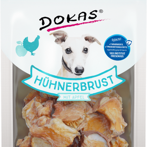 DOKAS Snack Hund Hühnerbrust mit Apfel
