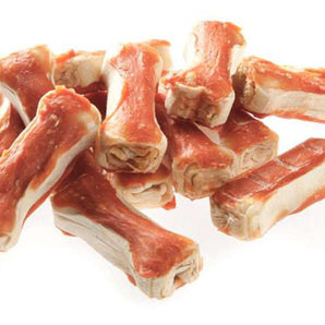 DOKAS Snack Hund 5cm Kauknochen mit Huhn
