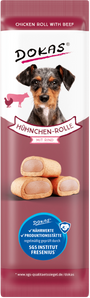DOKAS Snack Hund Hühnchen-Rolle mit Rind
