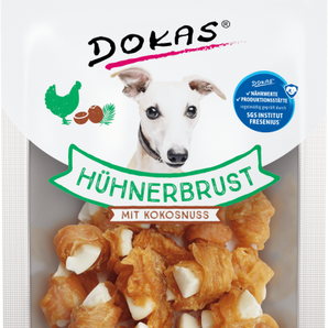 DOKAS Snack Hund Hühnerbrust mit Kokosnuss