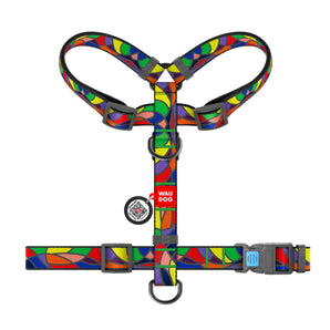 Hunde-H-Geschirr Collar WAUDOG Nylon "Vitrage" mit QR-Pass