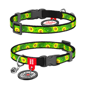 Katzenhalsband Collar Nylon WAUDOG "Avocado" mit QR-Pass