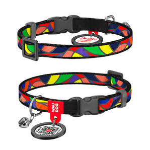 Katzenhalsband Collar Nylon WAUDOG "Vitrage" mit QR-Pass