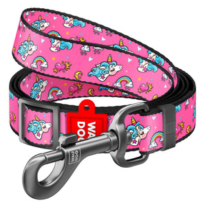 Hundeleine Collar WAUDOG Nylon "Unicorns" verstellbar, 152-183 cm