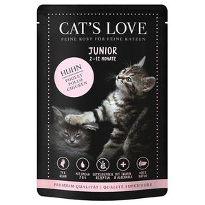 Cat's Love JUNIOR HUHN PUR mit Algenkalk & Distelöl