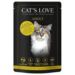Cat's Love ADULT MIX KALB & TRUTHAHN mit Katzenminze&Leinöl