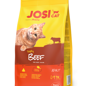 JosiCat Tasty Beef/Streunerkatzen. Das gewählte Produkt ist nur für Streunerkatzen Hilfe verfügbar.