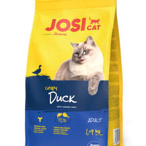 JosiCat Crispy Duck/Streunerkatzen. Das gewählte Produkt ist nur für Streunerkatzen Hilfe verfügbar.
