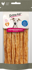 DOKAS Snack Hund Hühnerbrust in Streifen - Tierwohl Haltung