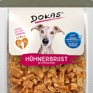 DOKAS Snack Hund Hühnerbrust in Stücken - Tierwohl Haltung
