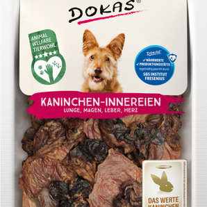 DOKAS Snack Hund Kaninchen-Innereien (Lunge, Magen, Leber, Herz)