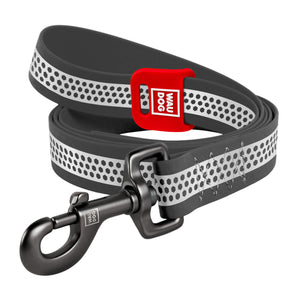 Hundeleine Collar WAUDOG Waterproof,reflektierend,183 cm,Grau