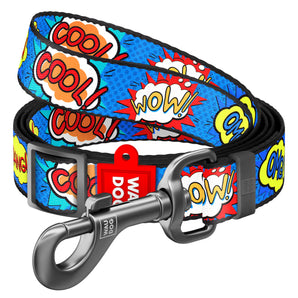 Hundeleine Collar WAUDOG Nylon "WOW" verstellbar, 152-183 cm