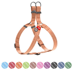Hundegeschirr Collar WAUDOG Baumwolle mit QR-Pass M Orange
