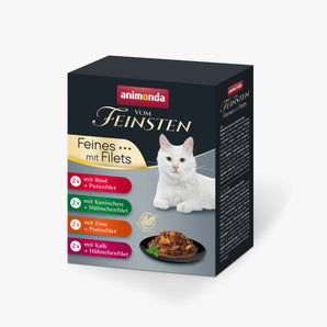 Animonda Cat Vom Feinsten Adult Feines mit Filets Feine Vielfalt mit Filets/Streunerkatzen. Das gewählte Produkt ist nur für Streunerkatzen Hilfe verfügbar.