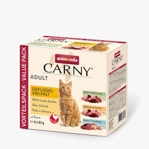 Animonda Cat Carny Adult Geflügel-Mix mit 8 Frischebeuteln