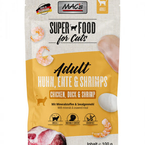 Mac's Cat Pouch Huhn, Ente & Shrimps