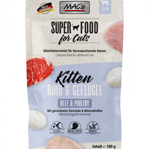 Mac's Cat Pouch Kitten Rind & Geflügel