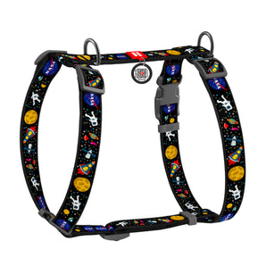 Hunde-H-Geschirr Collar WAUDOG Nylon "NASA" mit QR-Pass