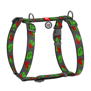 Hunde-H-Geschirr Collar WAUDOG Nylon "Guelder rose" mit QR-Pass