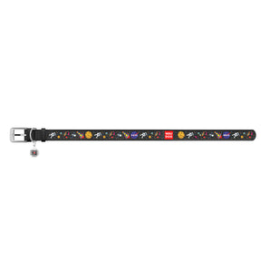 Halsbänder Collar WAUDOG "NASA" mit QR-Pass Schwarz