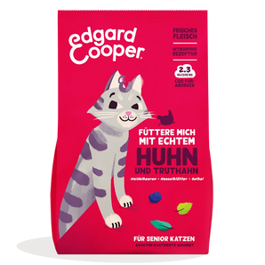Edgard & Cooper Katze Senior Huhn & Truthahn mit Blaubeeren