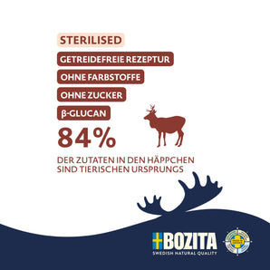 Bozita Tetra Sterilised Häppchen mit Hirsch in Gelee