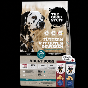 The Goodstuff Dog Adult Lachs+ 2 Gratis-Snacks
