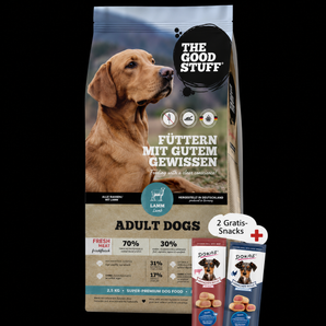 The Goodstuff Dog Adult Lamm+ 2 Gratis-Snacks