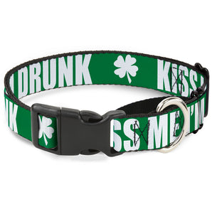 Buckle-Down Hundehalsband "KISS ME I'M DRUNK"
