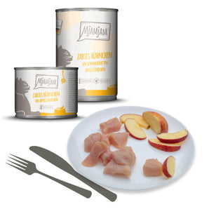 MjAMjAM leckere Mahlzeiten zartes Hühnchen an schmackhaften Apfelstückchen