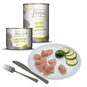 MjAMjAM leckere Mahlzeiten deliziöses Hühnchen an gedämpfter Zucchini