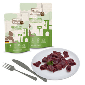 MjAMjAM Quetschies purer Fleischgenuss leckeres Rind pur