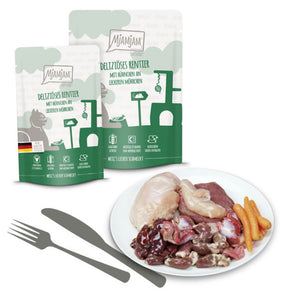 MjAMjAM Quetschies leckere deliziöses Rentier mit Hühnchen an leckeren Möhrchen