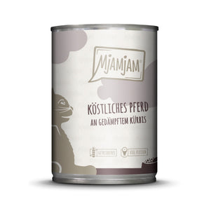 MjAMjAM leckere Mahlzeiten köstliches Pferd an gedämpftem Kürbis