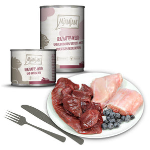 MjAMjAM leckere Mahlzeiten herzhaftes Wild & Kaninchen an fruchtigen Heidelbeeren