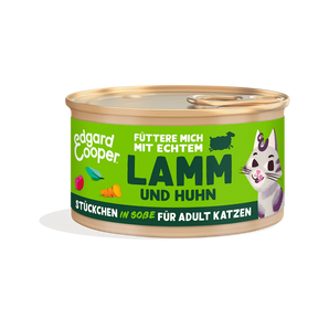 Edgard & Cooper Katze Stückchen in Sauce Lamm & Huhn mit Cranberrys