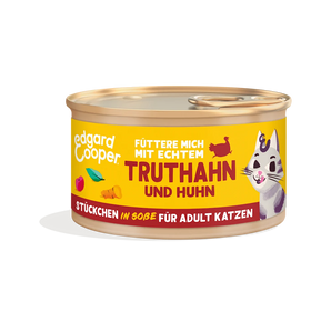Edgard & Cooper Katze Stückchen in Sauce Truthahn & Huhn mit Cranberrys