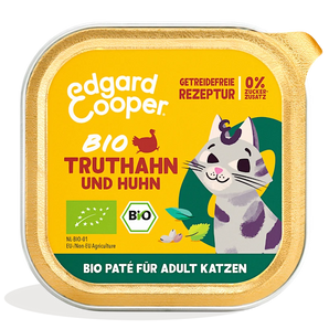 Edgard & Cooper Katze Bio Paté Truthahn & Huhn mit Chiasamen