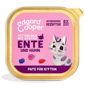 Edgard & Cooper Kitten Paté Ente & Huhn mit Blaubeeren