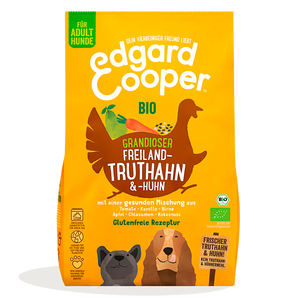 Edgard & Cooper Hund Adult Frisches Bio Truthahn & Freilandhuhn mit Bio Karotte