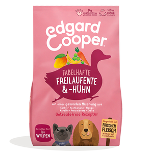 Edgard & Cooper Hund Welpe Frisches Freilaufente & Huhn mit Kochbanane