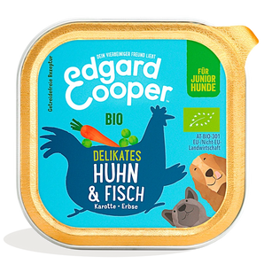 Edgard & Cooper Hund Junior Bio-Huhn & Fisch mit Bio-Karotte