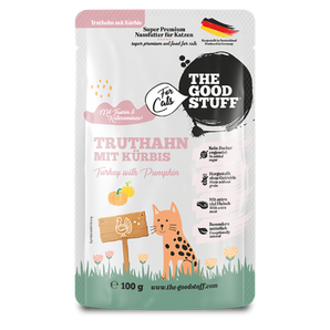 The Goodstuff Katze Truthahn mit Kürbis Pouch