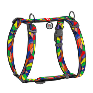 Hunde-H-Geschirr Collar WAUDOG Nylon "Vitrage" mit QR-Pass