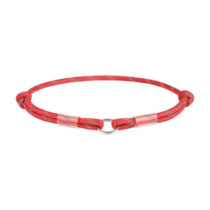 Smart ID Tieranhänger Collar WAUDOG Paracord-Halsband Rot